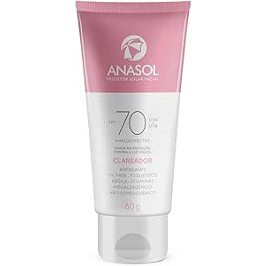 Protetor Solar Facial Clareador FPS 70 60g - Anasol