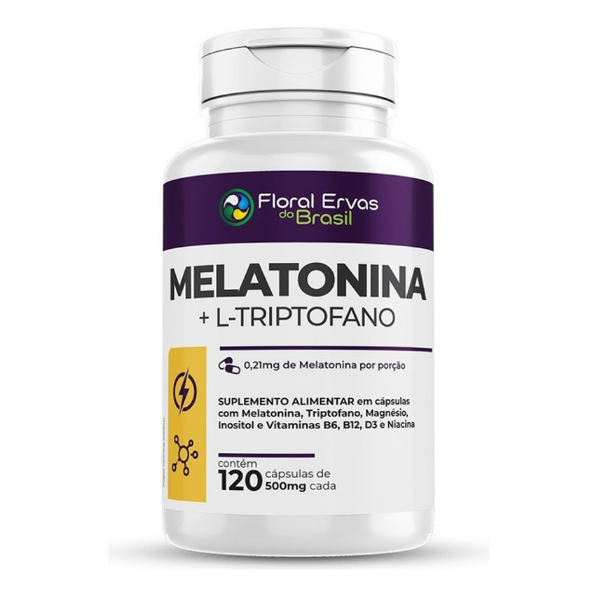 Melatonina 120 Triptofano Magnésio Inositol Vit B3 B6 B12 D3