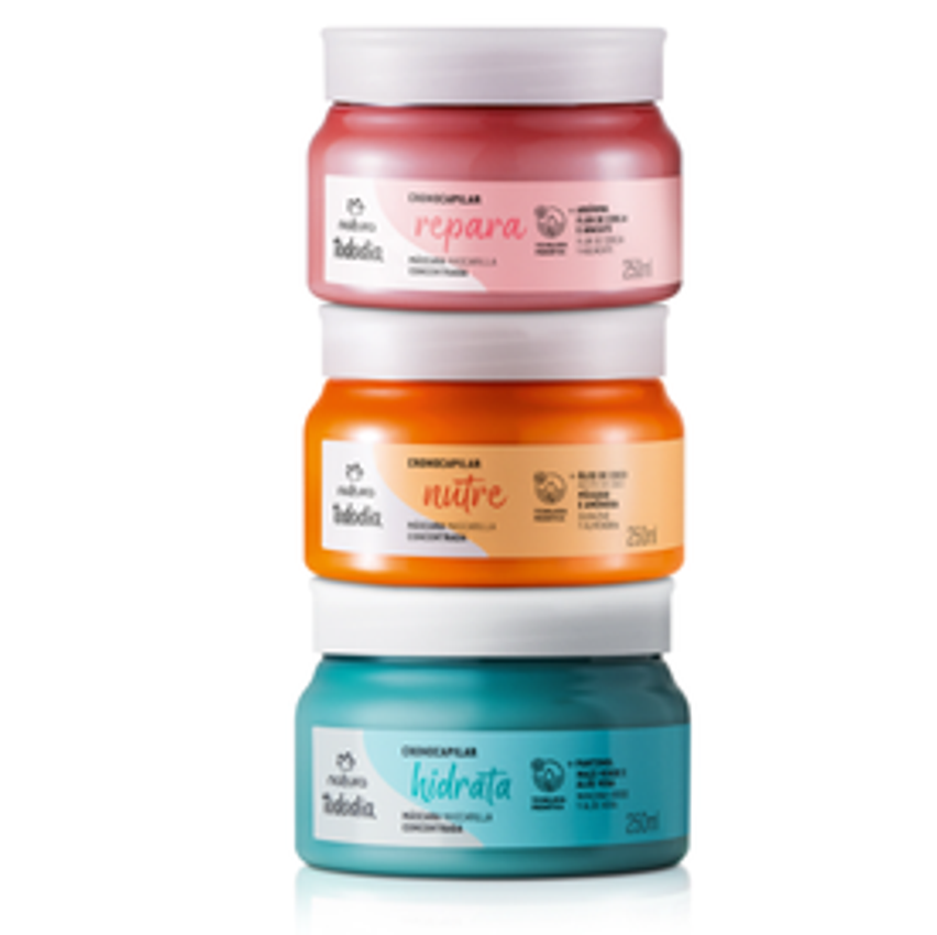Kit Tododia Máscaras Reparação, Nutrição E Hidratação
