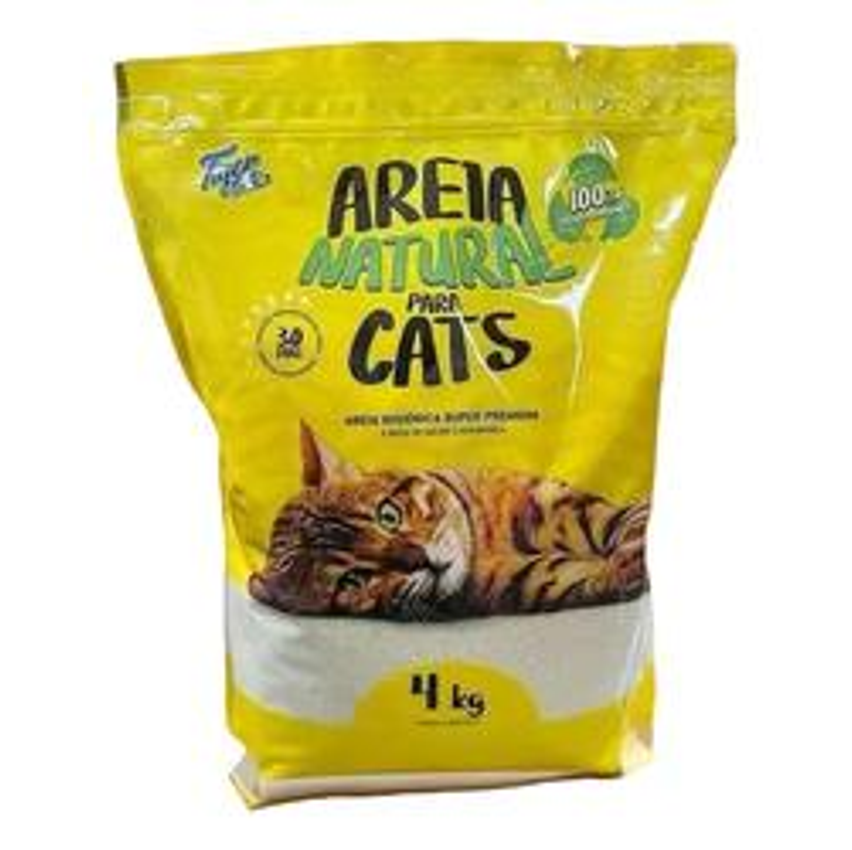 Areia Higiênica Biodegradável Gatos 4 Kg Tiger Cats