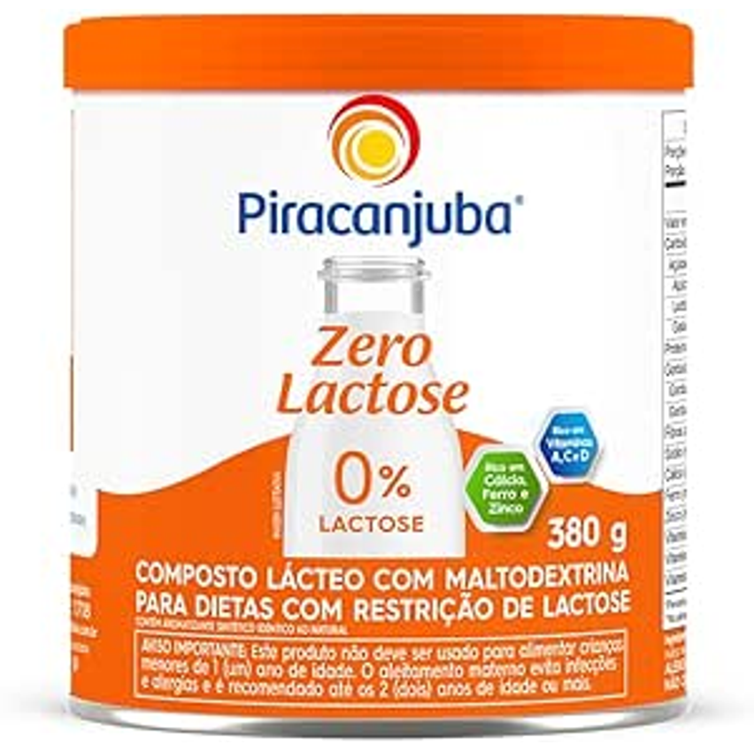Piracanjuba Composto Lácteo Zero Lactose 380G -