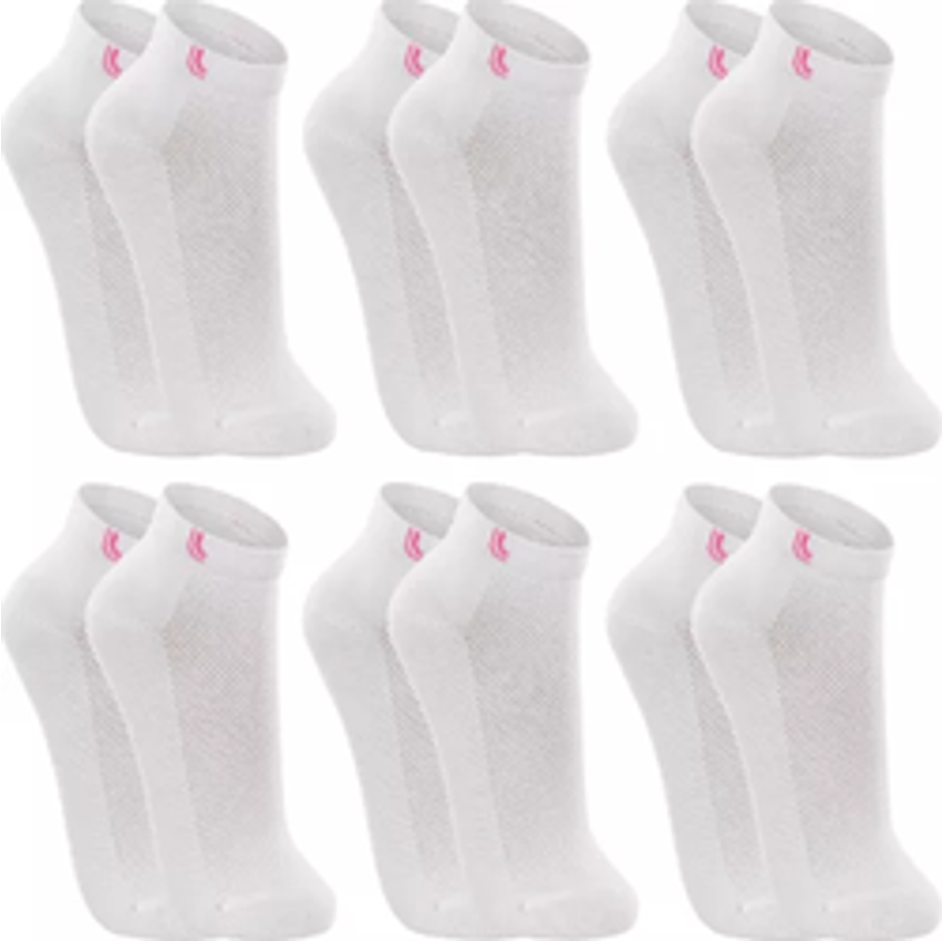 Kit 6 Pares De Meias Lupo Cano Curto Sport Algodão Feminino