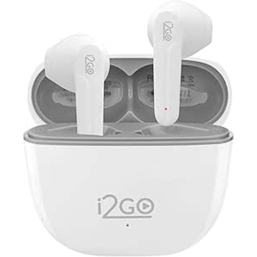 I2GO, Fone De Ouvido, TWS, Bluetooth, 20 Horas totais de Bateria, ENC, Air Sound Go 2.0, Branco, i2GO PRO