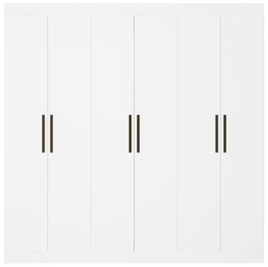 Guarda-roupa Bartira Ville Com 6 Portas E 2 Gavetas - 200,5cm De Largura