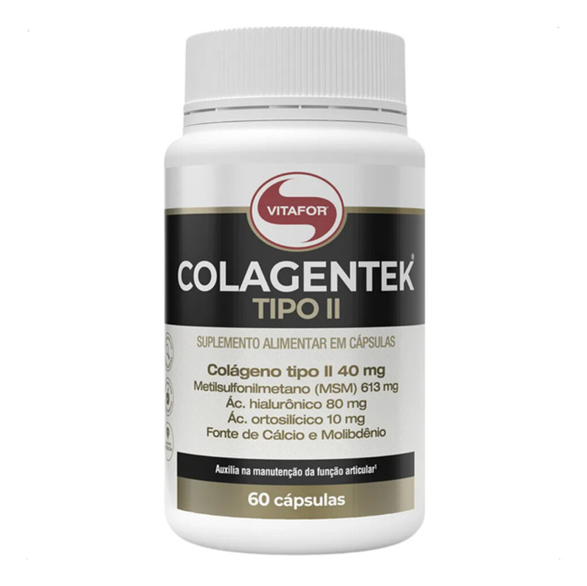 Vitafor | Colagentek Tipo 2 Ácido Hialurônico | 60 Cápsulas
