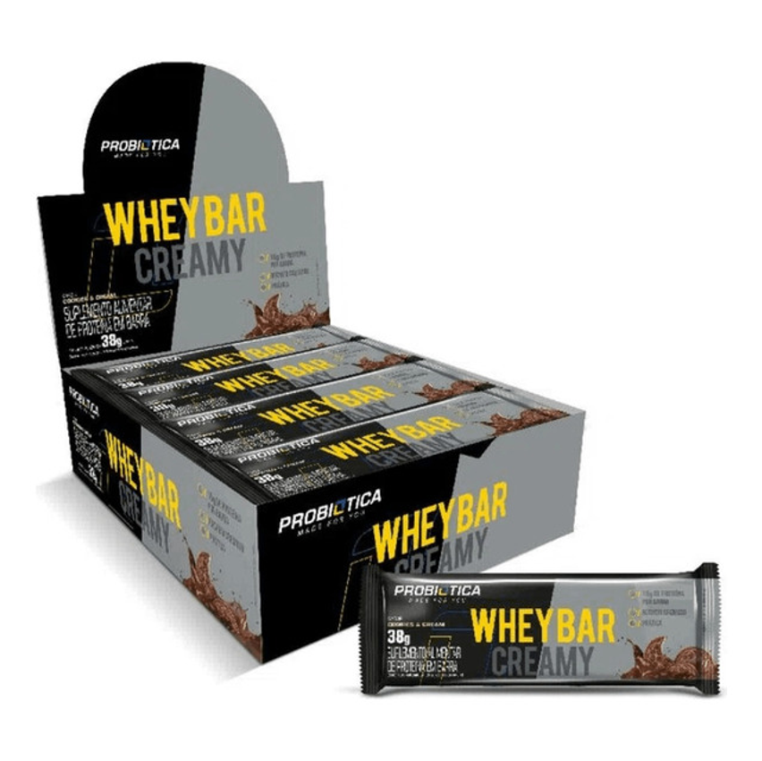 Whey Bar Creamy Display C/12 Barra De Proteína - Probiótica