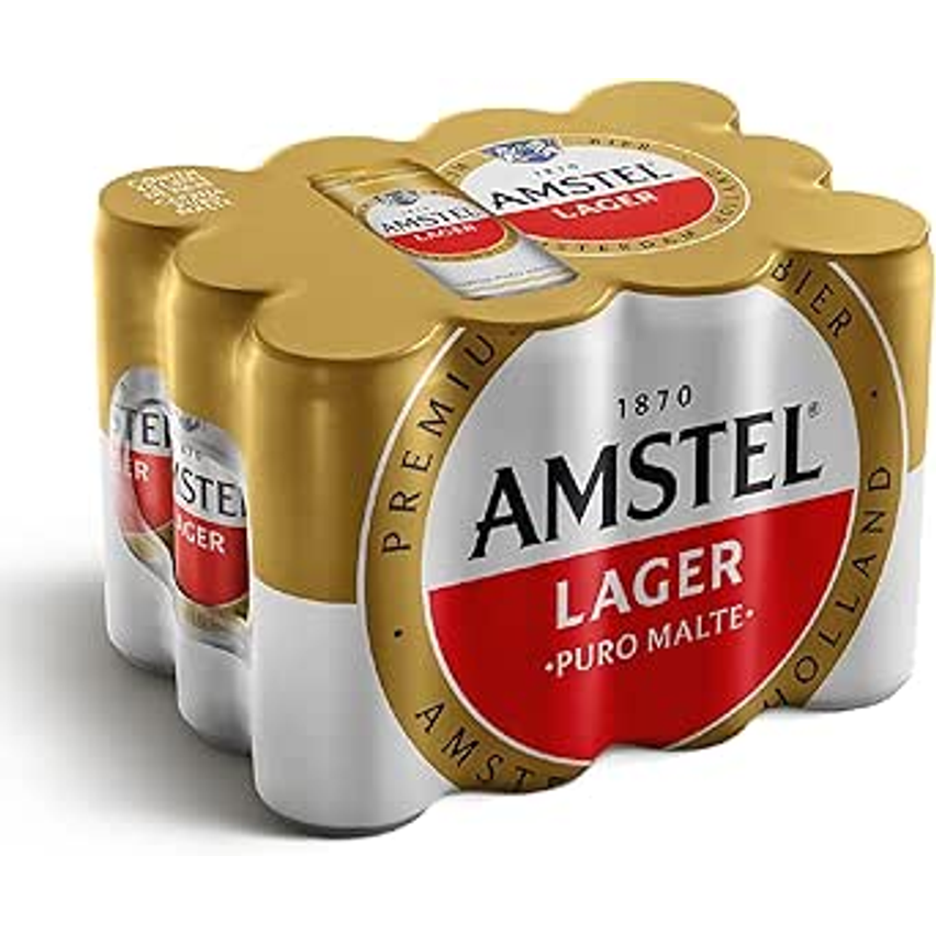 Pack Amstel Cerveja Lager - 12 Latas De 350ml