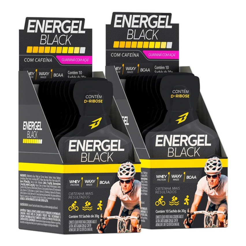 2x Energel Black 10 Saches Bodyaction  Palatinose Waxy Maize