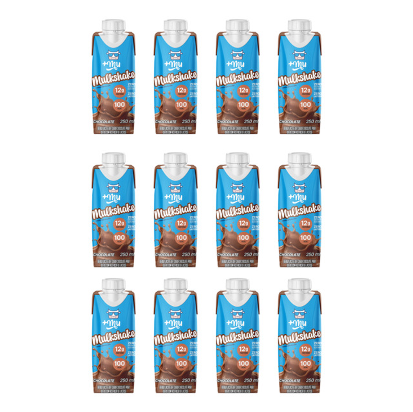 +mu Pronto Bebida Com Whey Chocolate 250ml -12 Unidades