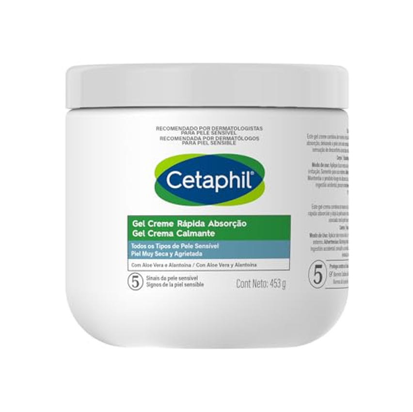 Cetaphil Gel Creme Rápida Absorção Com Aloe Vera 453g