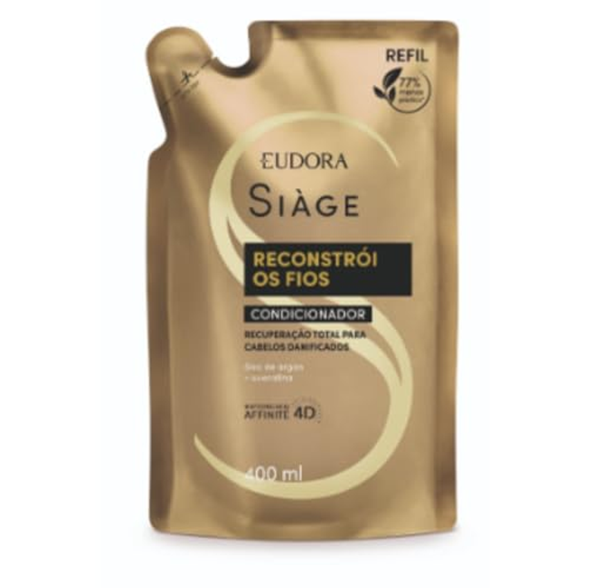 SIAGE CONDICIONADOR RECONSTROI OS FIOS 400ML REFIL