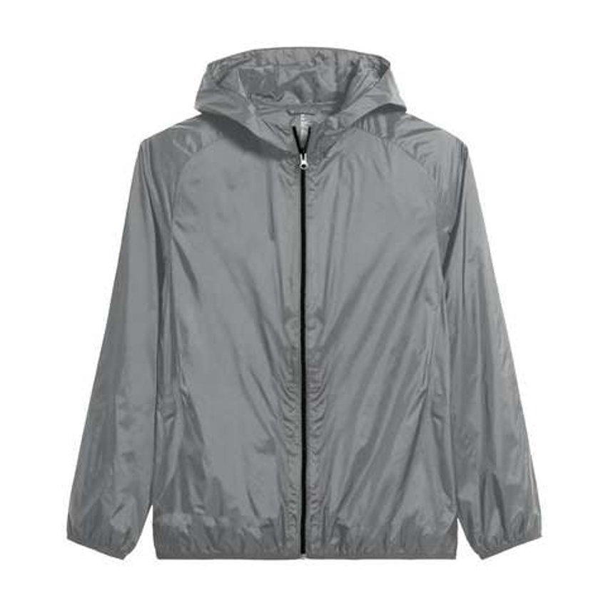 Jaqueta Corta Vento Impermeável Masculino Leve e Confortável Estilo Casual Liso - Cinza