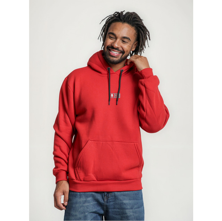 Blusa Masculina Moletom Canguru Polo Wear Vermelho Medio