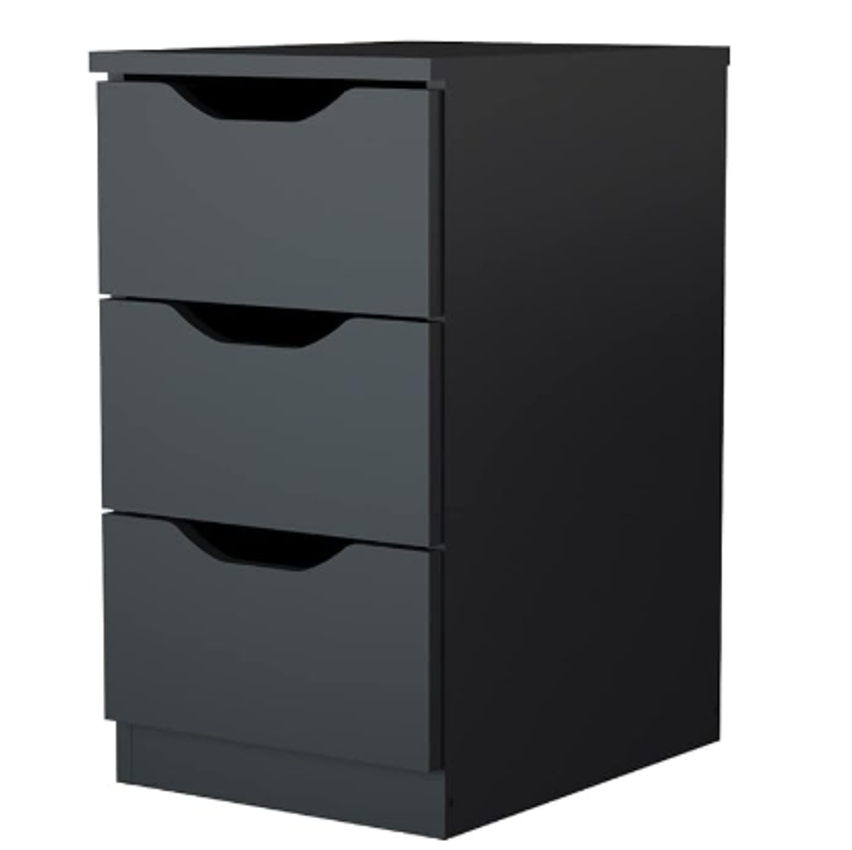 Gaveteiro Multiuso Com 3 Gavetas Preto