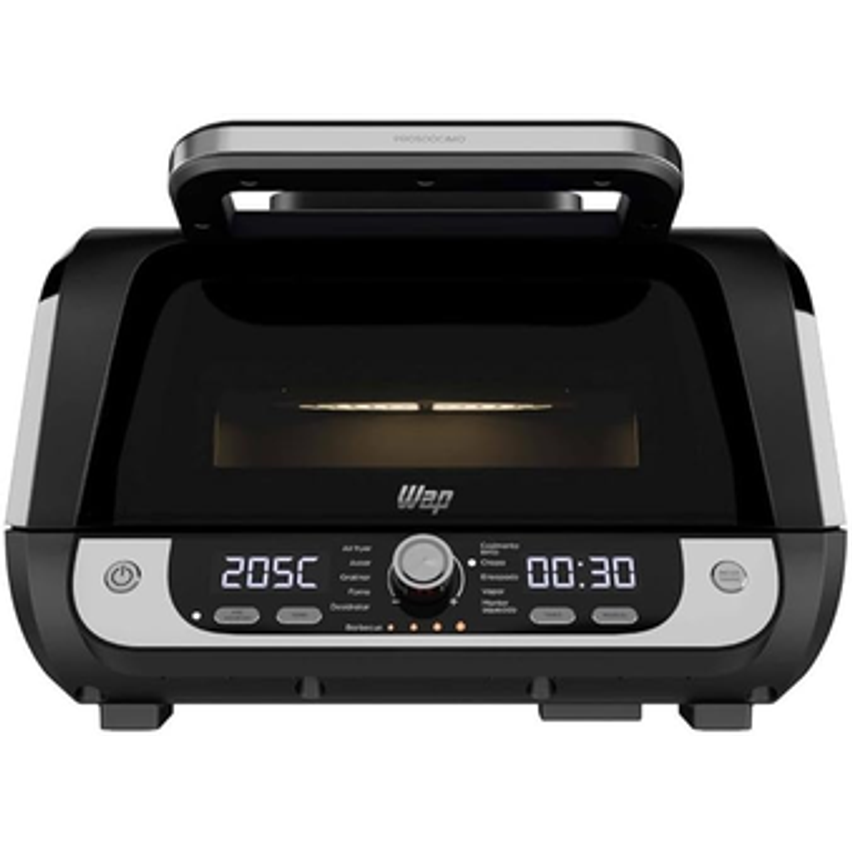 WAP Fritadeira Elétrica Air Fryer Barbecue Digital 12 em 1, 10 Litros, 4 Níveis de Temperatura, Antiaderente, 1800W