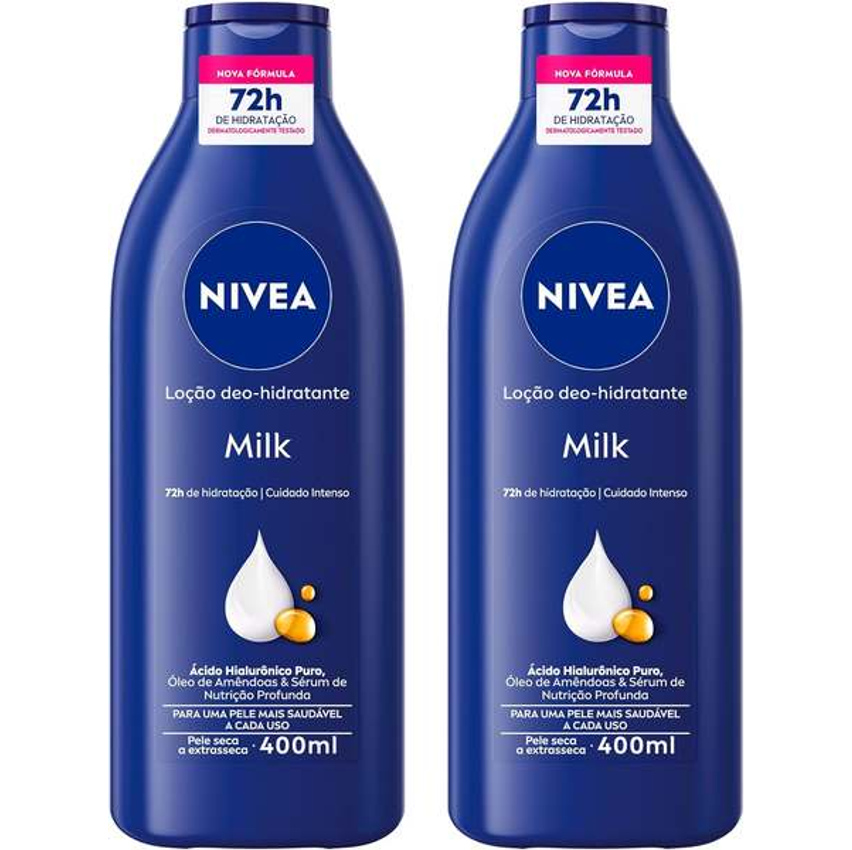 Nivea Kit Loção Hidratante Milk Pele Seca A Extrasseca 400ml (2 Unidades)