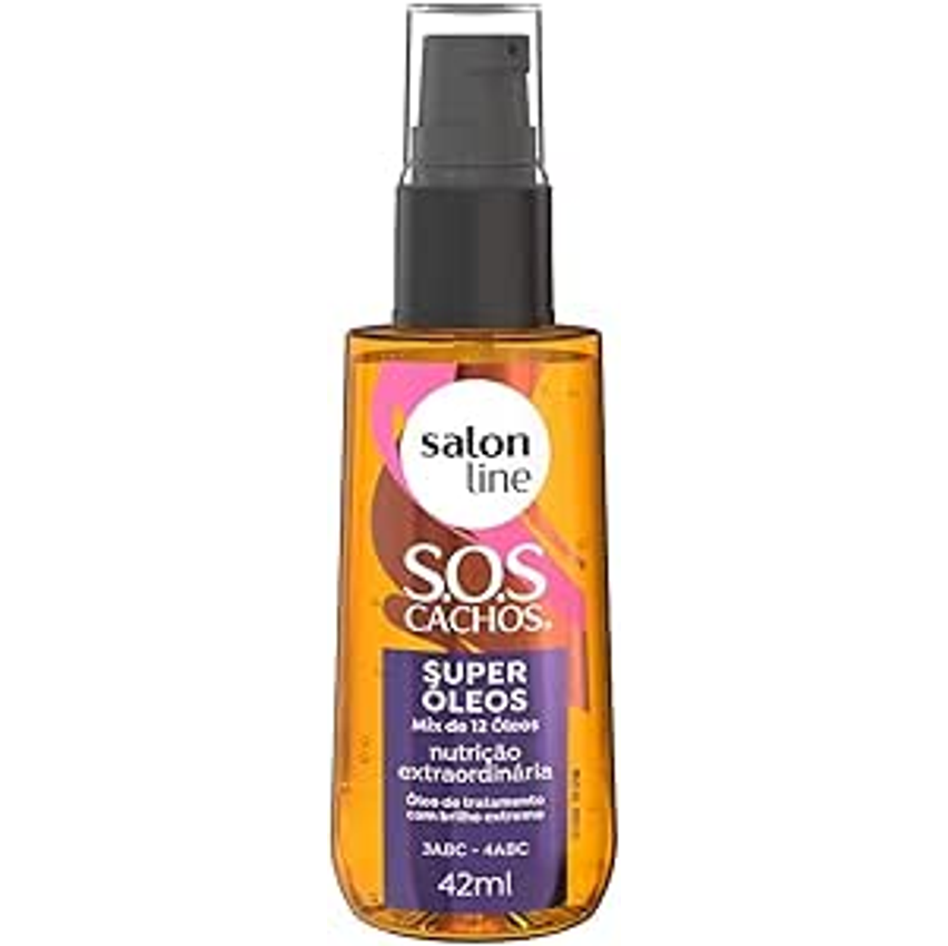 Salon Line, Super Óleos, Sos Cachos, Não Vegano - Para Cabelos Cacheados E Crespos, 42ml