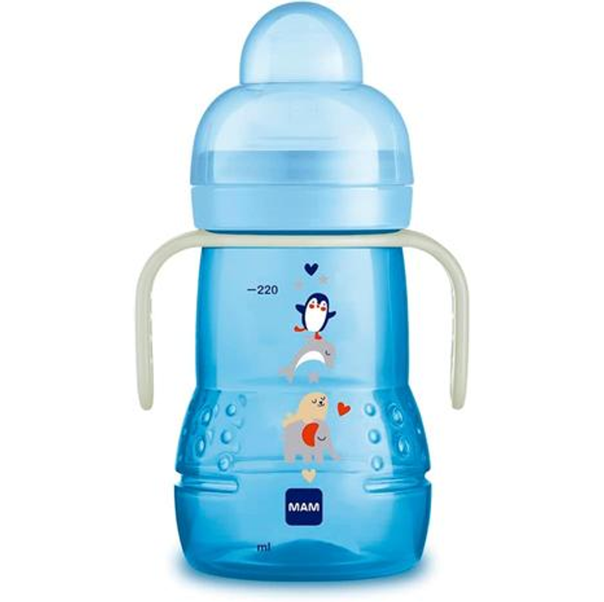 Copo MAM Trainer Night 220ml - Azul