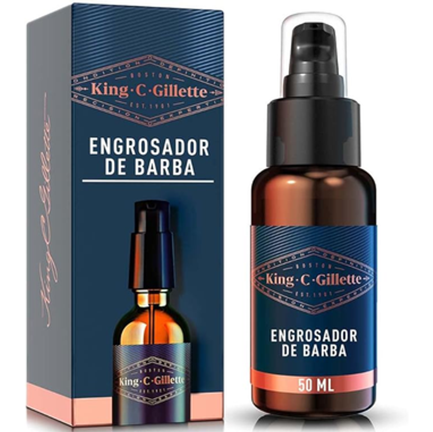 King C. Gillette, Preenchedor De Barba 50ml, Sérum Para Barba, Cuidado Da Barba Para Homens, Produtos Para Barba, Aumenta O Volume