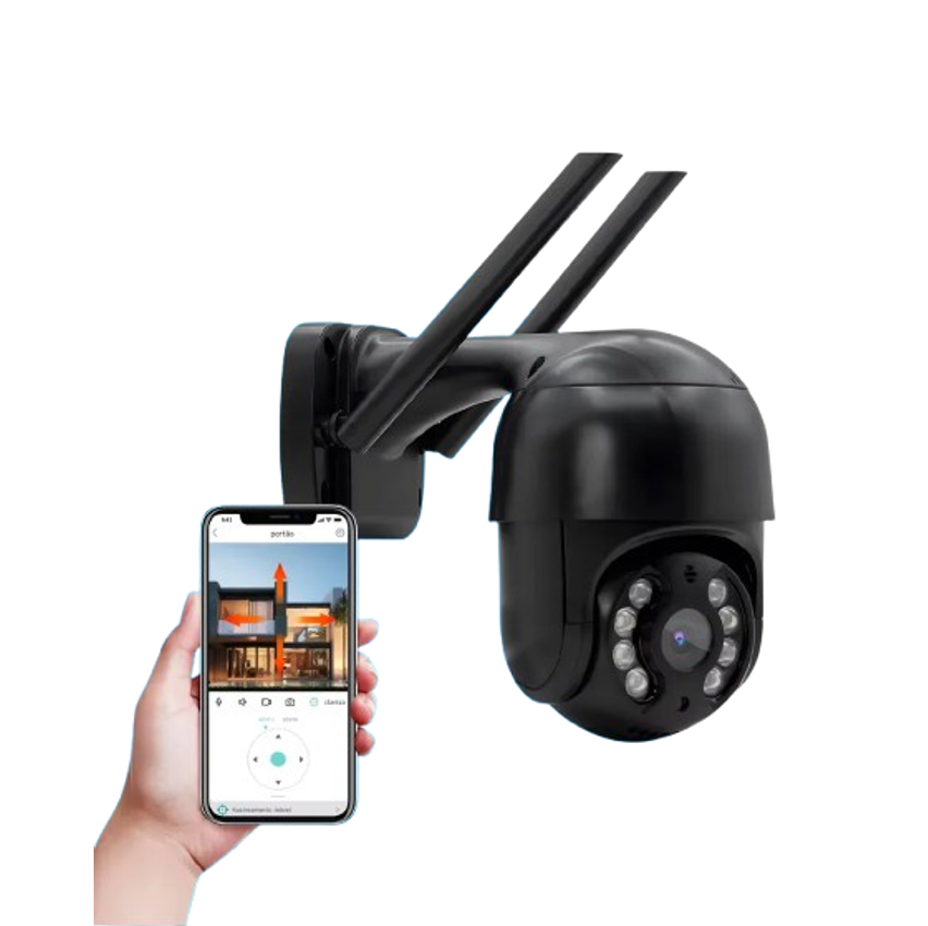 Câmera Ip Wi-fi Prova D'água Infravermelho Visão Noturna Interna Externa Hd Epsilon Eps-a8 Cor Preto