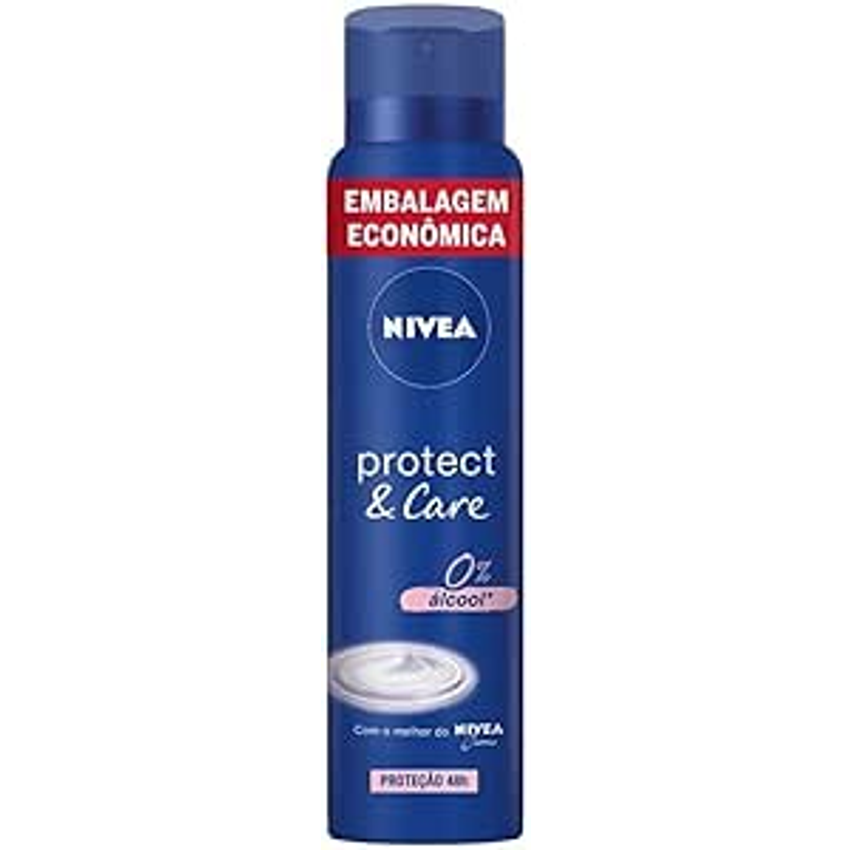 NIVEA Desodorante Antitranspirante Aerossol Protect & Care 200ml - Proteção eficaz de 72 horas contra suor e mau odor, com cuidado intensivo e a melhor fragrância do NIVEA Creme