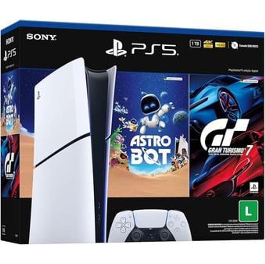 PlayStation®5 Slim Digital -Pacote ASTRO BOT e Gran Turismo 7