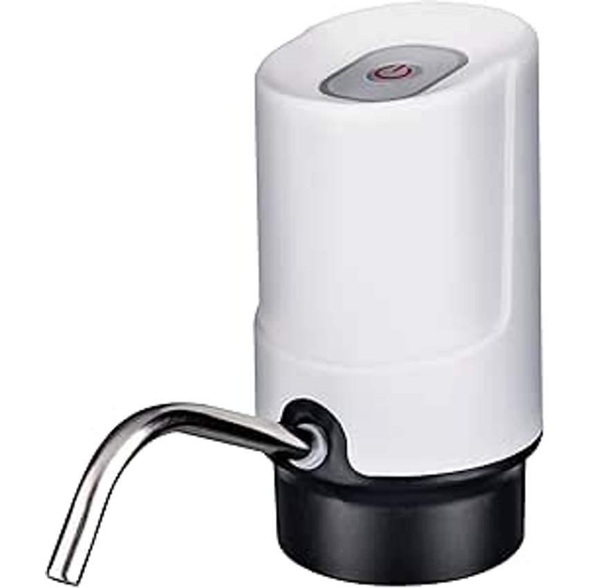 Bomba Elétrica Plus para Galão de Água, recarregável USB, Branca, BMB0679, Euro Home