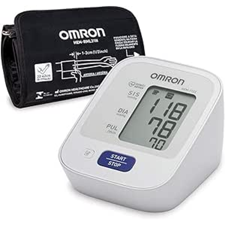 OMRON Monitor de Pressão Arterial de Braço Control+ Hem-7122, Branco
