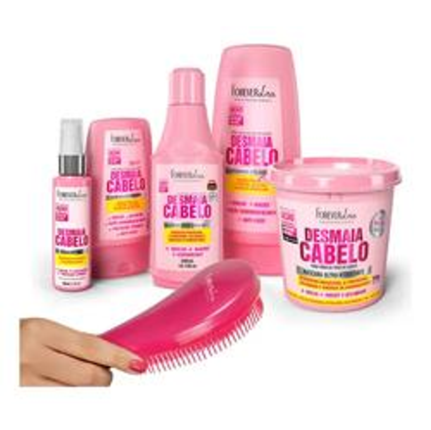 Kit Desmaia Cabelo Completoforever Liss Escova Cabelo 1150 Ml