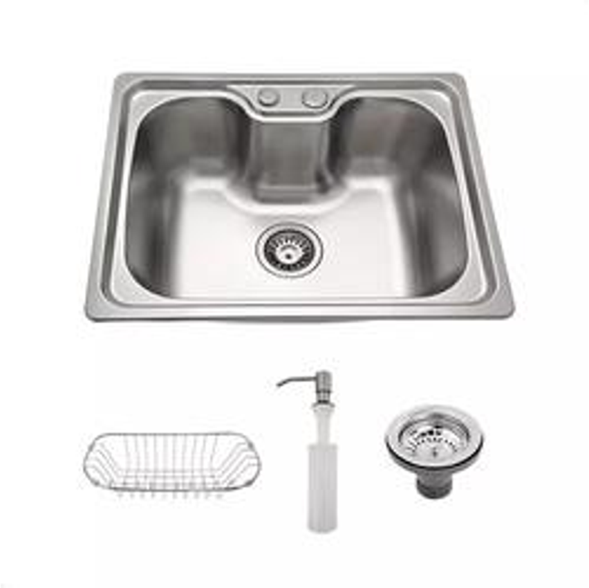 Cuba Pia Cozinha Gourmet Aço Inox 50x40 Tubrax C/ Acessórios
