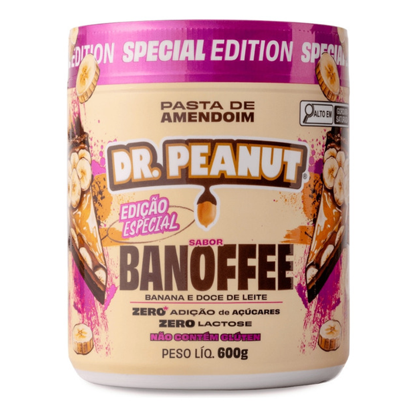 Pasta De Amendoim Com Whey Protein - 600g - Dr. Peanut