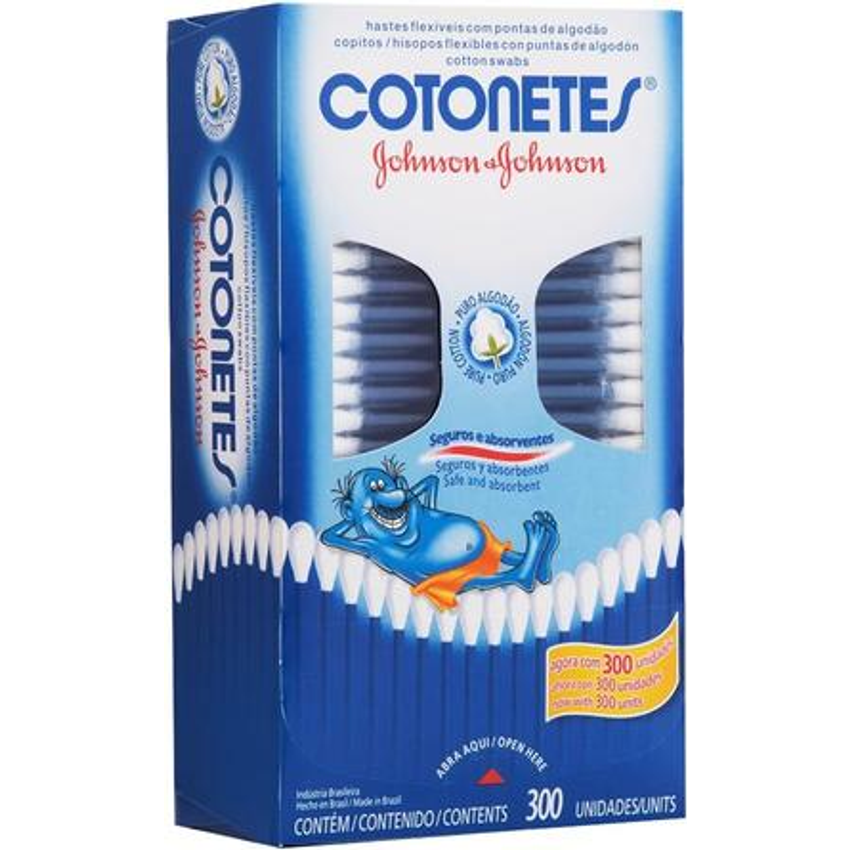 Cotonetes Hastes Flexíveis,300un