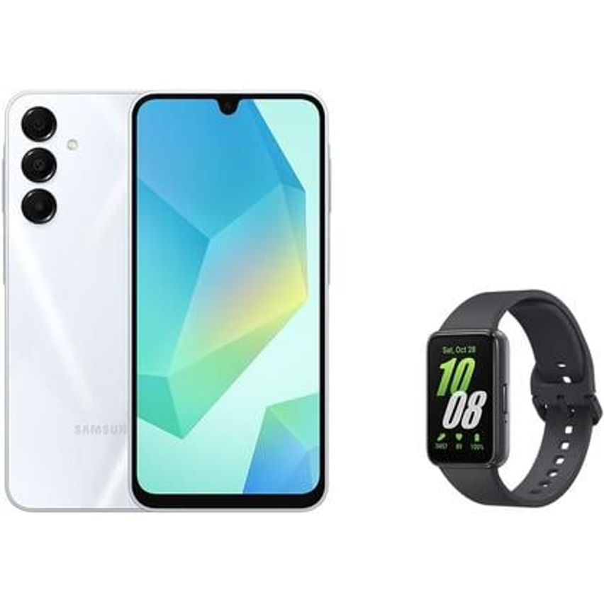 Samsung Combo Smartphone A16 5G 256GB - Cinza + Galaxy Fit3 - Grafite