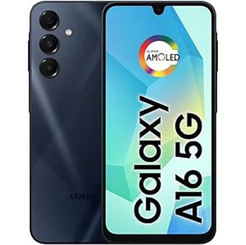 Smartphone Samsung Galaxy A16 5G, 256GB + 8GB RAM, Câmera de até 50MP, Tela 6.7", NFC, IP54, Bateria 5000 mAh - Azul Escuro