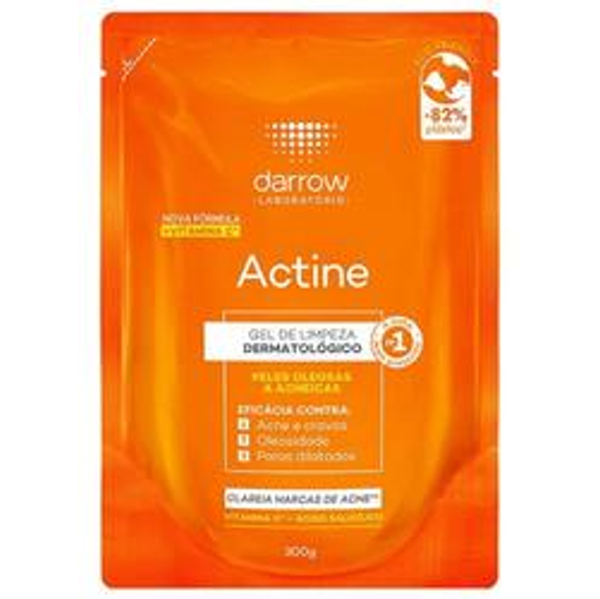 Gel De Limpeza Facial Actine Em Refil Com Vitamina C 300g Darrow