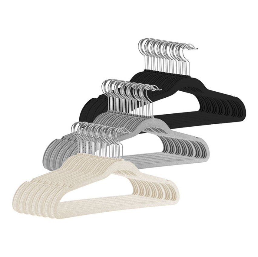 Kit Cabides Veludo De Roupa Antideslizante Slim Adulto 50 Un