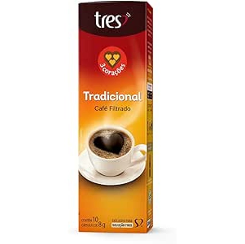 3 Corações Cápsula Café Filtrado TRES - 10 unidades