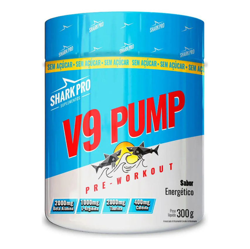 Pré Treino V9 Pump 300g (edição Limitada) - Shark Pro Sabor Energético