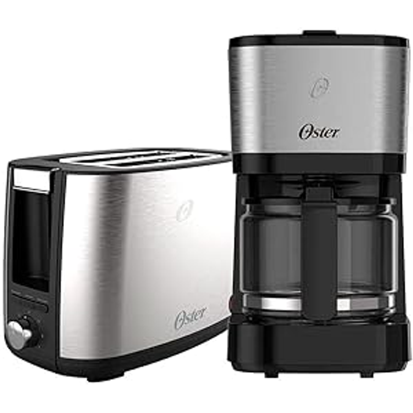 Kit Inox Cafeteira 0,75L e Torradeira Oster - 220V