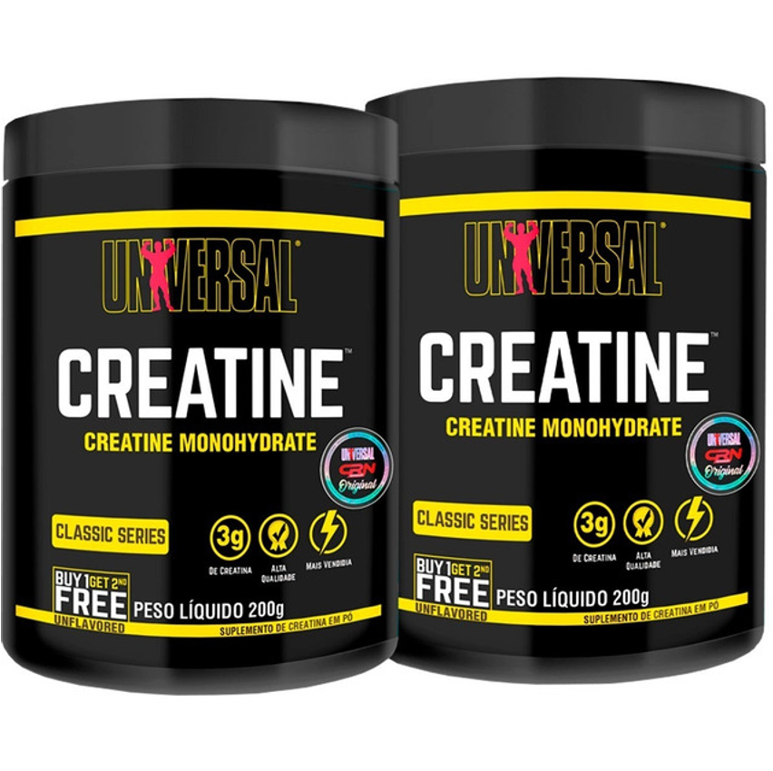 Suplemento Em Pó Universal Nutrition Creatine Creatina Monohidratada Creatine Em Pote De 200g - Kit X2 U