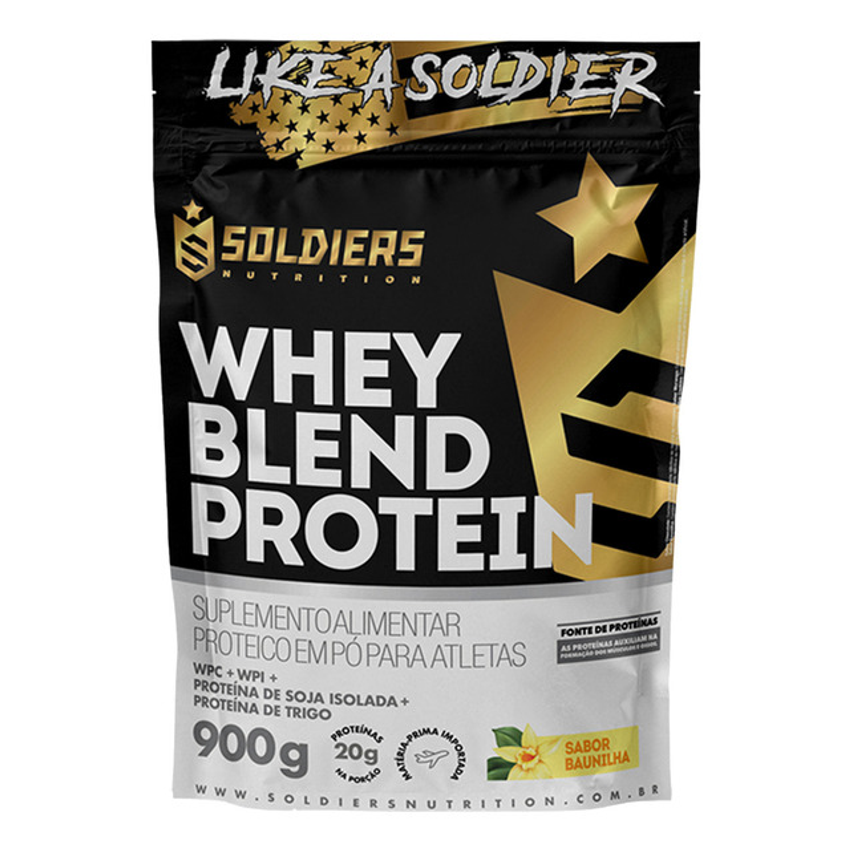 Whey Blend Protein Concent / Isolado 900g-soldiers Nutrition Sabor Baunilha