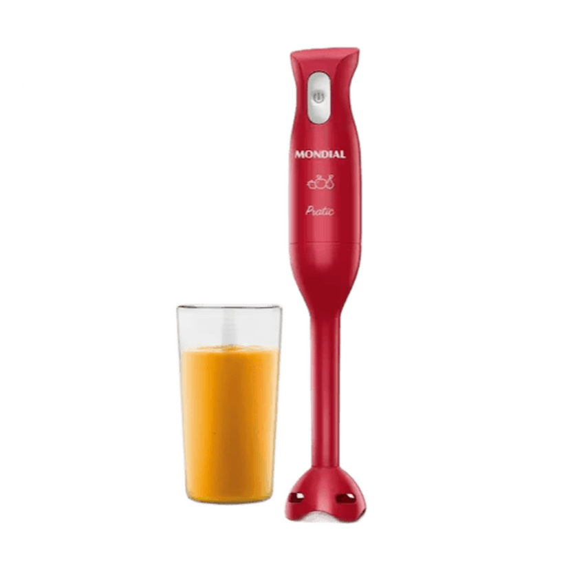 Mixer Mondial Pratic M-15-R 2 em 1 com Copo Medidor Vermelho – 200 W