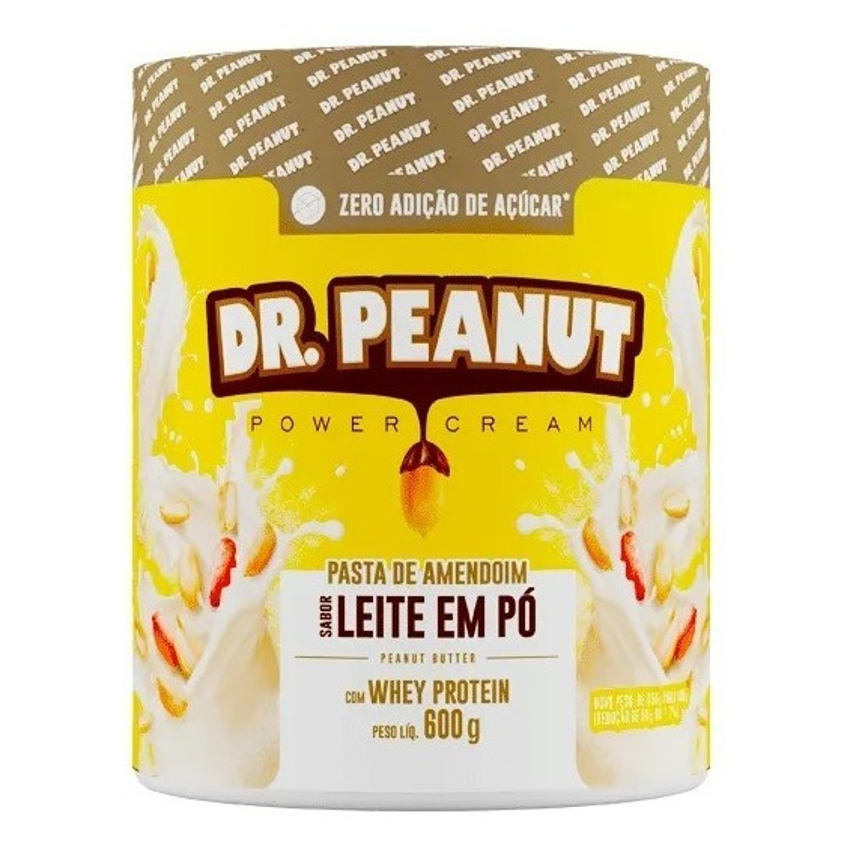 Suplemento Em Pasta Dr. Peanut Power Cream Pasta De Amendoim Power Cream Sabor Leite Em Pó Em Pote De 600g