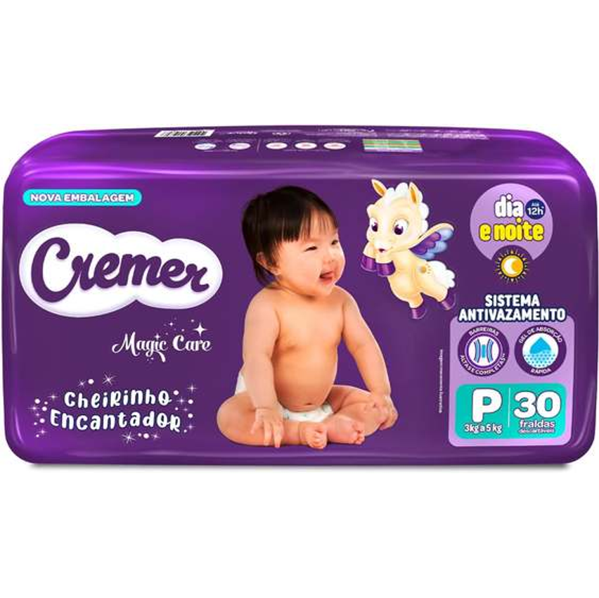 Fralda Cremer Jumbo P 30 Unidades