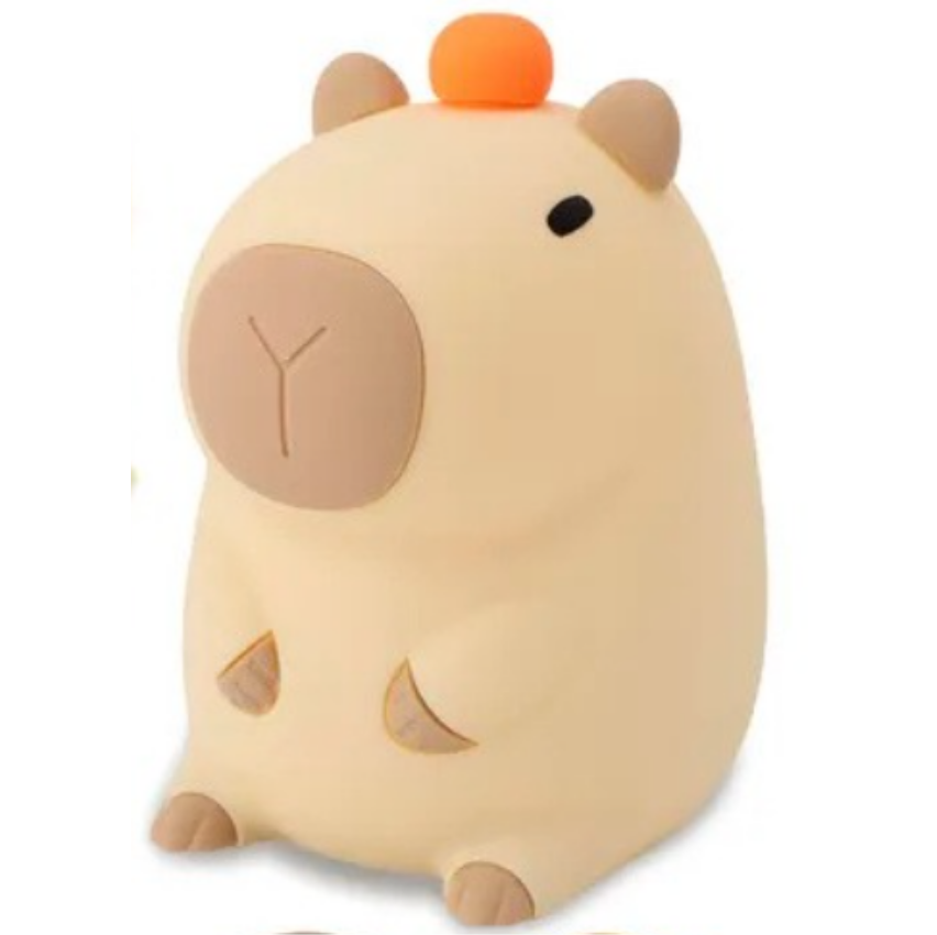 Luminária Capivara Silicone Recarregável Abajur Infantil Led