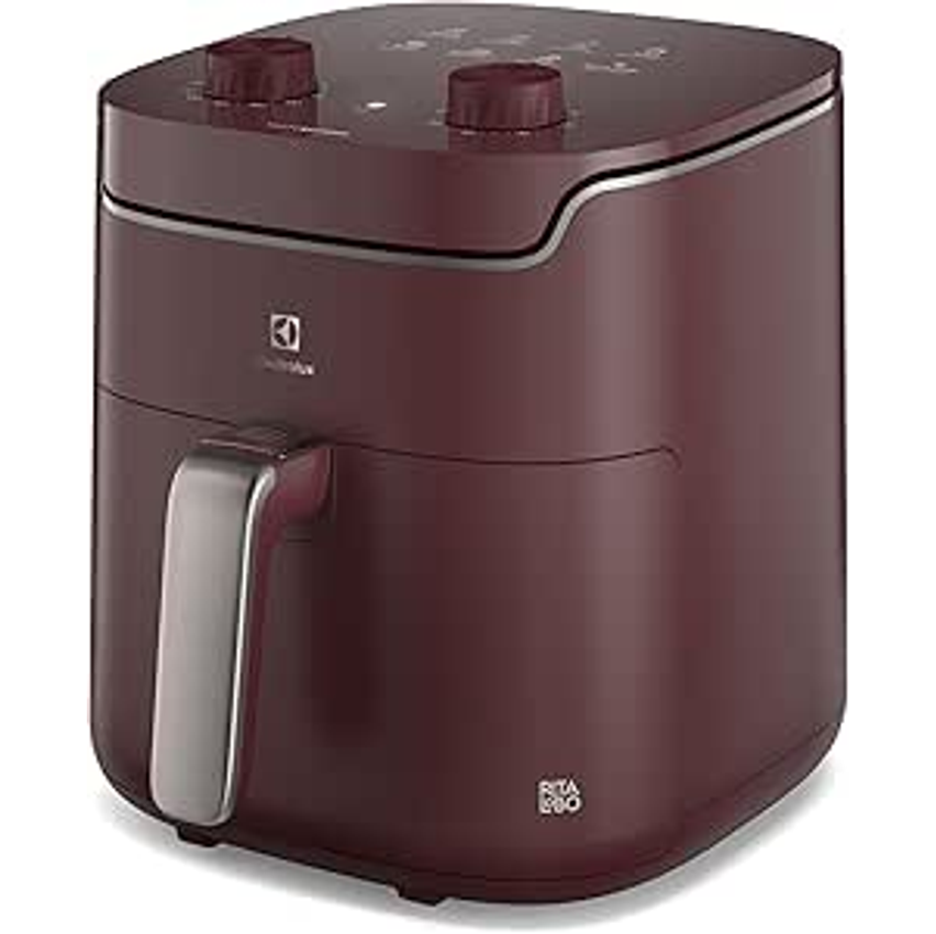 Air Fryer Electrolux p/Rita Lobo 5,6L Vermelha Escura Efficient Economia de Energia 1400W (EAF41) - 127V