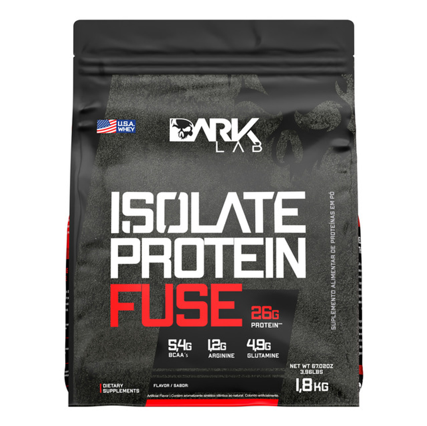 Suplemento Em Pó Dark Lab Isolate Protein Fuse Proteínas Sabor Morango Em Sachê De 1.8kg