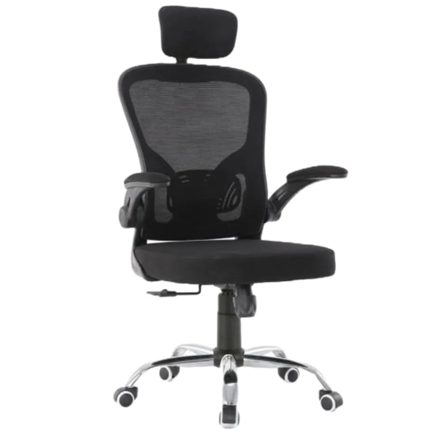 Cadeira De Escritório Ergonômica Giratória B100 Com Estofado mesh Com Ajuste Lombar