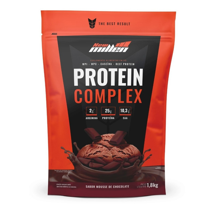 Suplemento Em Pó New Millen Protein Complex Sabor Mousse De Chocolate 1.8kg