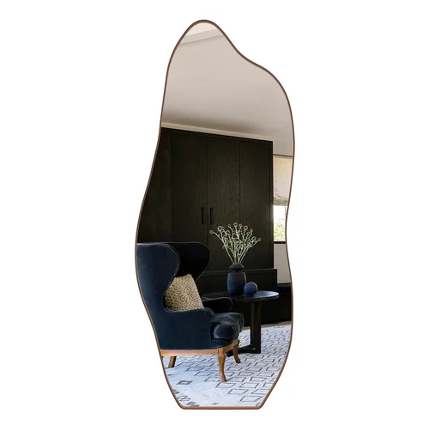 Espelho Orgânico 170x70 Grande Moderno Com Moldura